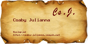 Csaby Julianna névjegykártya