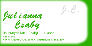 julianna csaby business card